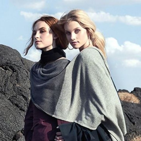 𝐑𝐎𝐒𝐒 ✳ 𝐒𝐍𝐎𝐖 100% Cashmere Inverno Wrap - NEW!!! - Picture 4 of 12